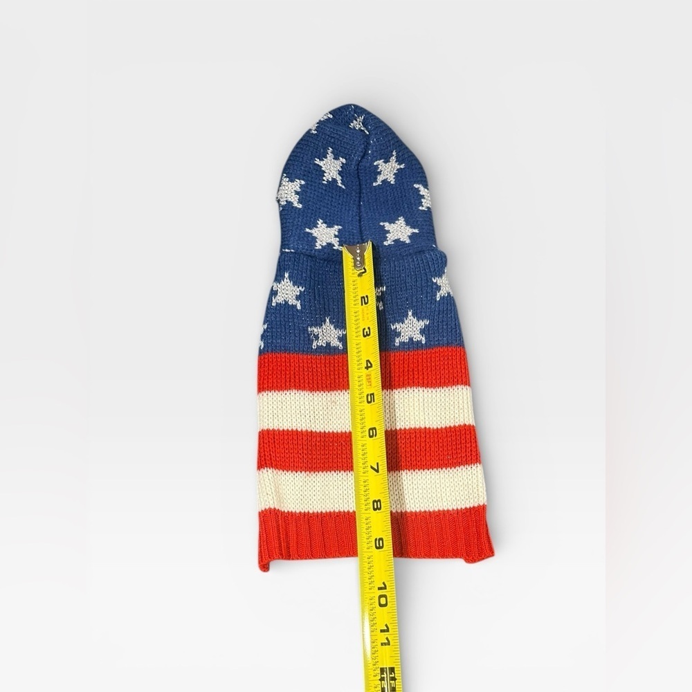 NWOT Worthy Dog American Flag Knit Sweater XS - Picture 2 of 7